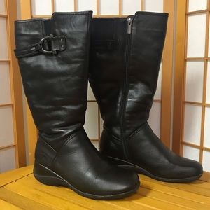 Spring Step Albany Leather Boots Sz 40  (9) Black